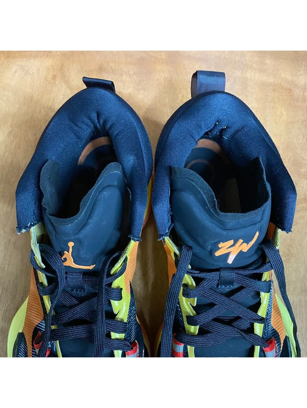 Jordan Zion 1 SP Naruto Kyuubi Shoes Mens 12.5 Electric Yellow Orange DQ4706-780